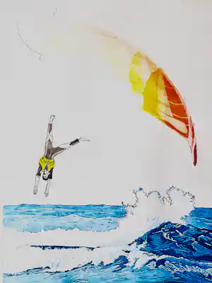 Leentje Linders - Grote bep. oplage (49/75) Ets & reliefdruk "jumping the rainbow" ingelijst kaufen? Bieten Sie von 48!