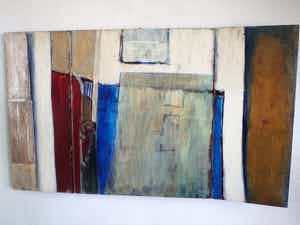 Riet Ebberink - Abstracte compositie 3-Luik verkocht voor € 100!