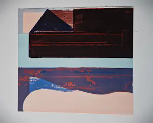 Gabrielle van de Laak - intrigerende kleuren lithografie "de Kust" - zeer kleine oplage (27) kopen? Bied vanaf 79!