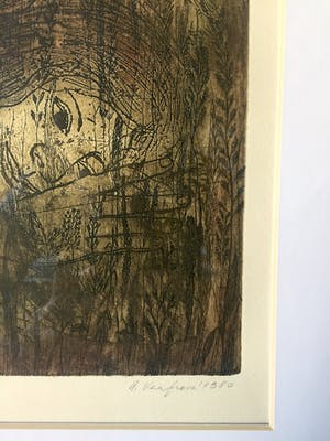 Alena Laufrova - "Mijmering over de zomer" - Kleurets, Ingelijst kopen? Bied vanaf 35!