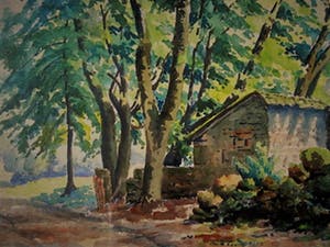 Niet of onleesbaar gesigneerd - Gesigneerd omstreeks 1920 geschilderd Aquarel "Invallend zonlicht" kopen? Bied vanaf 10!