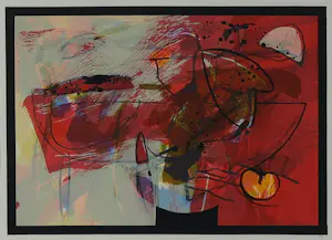 Pieter Vermeulen - Zeefdruk, Liefdes schaal - Ingelijst kopen? Bied vanaf 50!