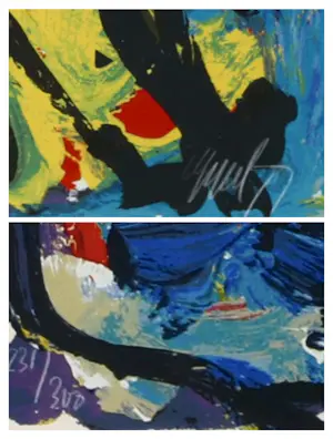 Karel Appel - Spelend in blauw kopen? Bied vanaf 1100!