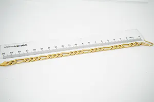 Mooie 18 karaats gouden unisex armband - Figaro model/schakel - gekeurd kopen? Bied vanaf 370!