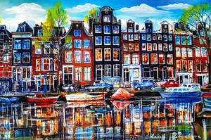 Elena Polyakova - Een gracht in Amsterdam kopen? Bied vanaf 65!