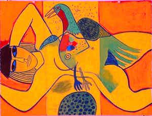 Corneille - Leda et le pigeon / Leda en de duif verkocht voor € 495!