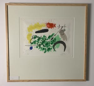 Joan Miro - HANDGESIGNEERDE kleurenlitho - 'Le Lézard aux Plumes d'Or - 1971 kopen? Bied vanaf 1!