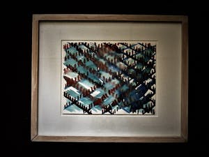 Stan Klamer - Geometrisch-abstract Aquarel "Luchtschap" expositie Galerie Asselijn Amsterdam kopen? Bied vanaf 20!