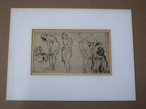 Cephas Stauthamer - naast monumentaal beeldhouwer ook schilder - Ets - "studie van Vrouwen" kopen? Bied vanaf 30!