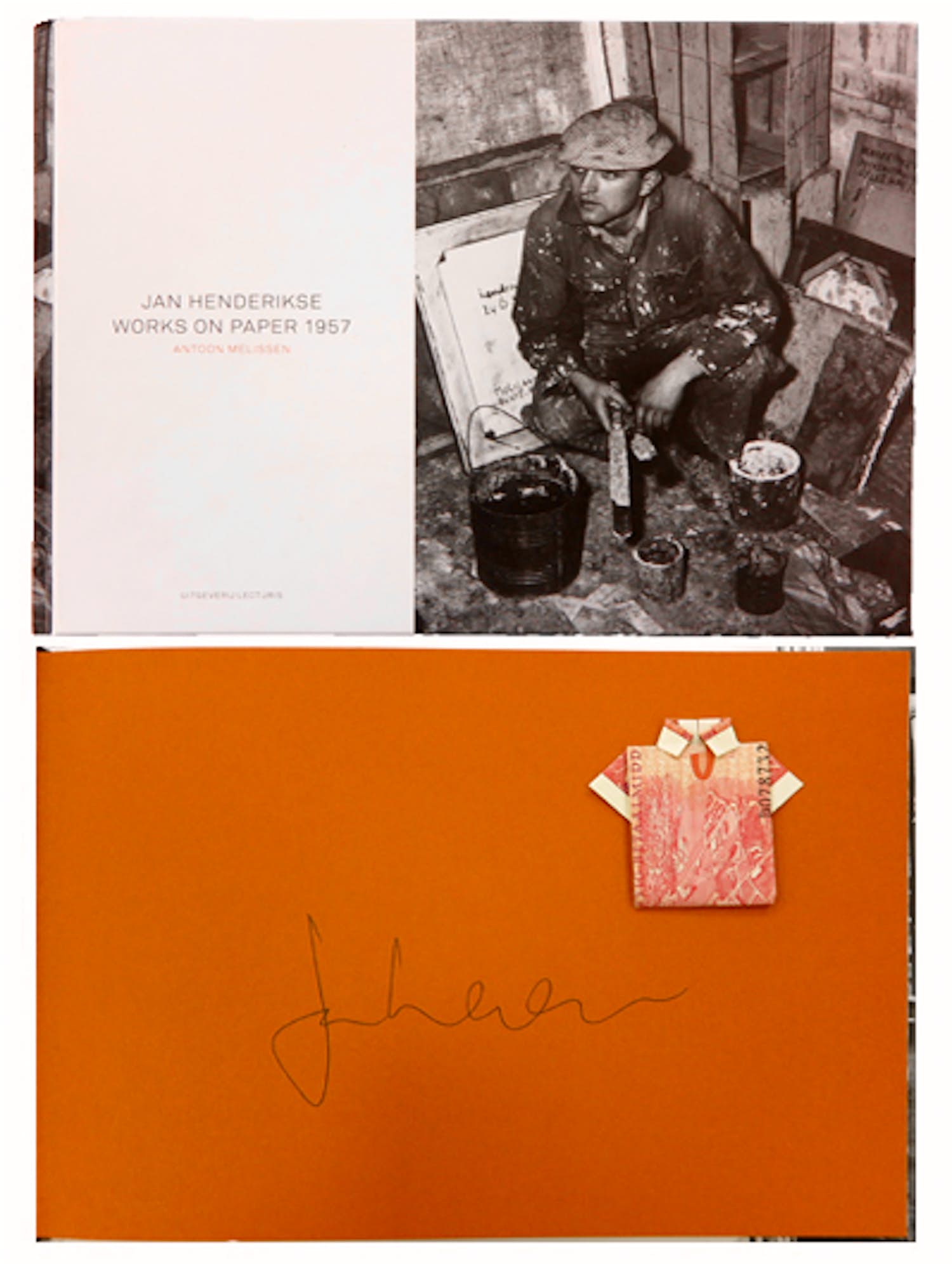 Jan Henderikse - Gesigneerde tentoonstellingscatalogus inclusief origineel werk verkocht voor € 100!