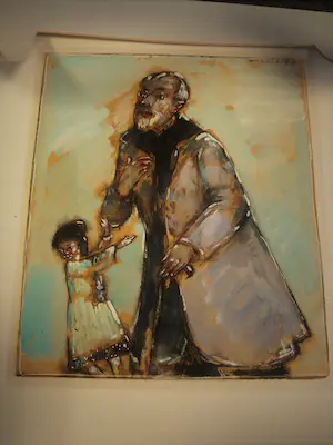 Niet of onleesbaar gesigneerd - Interessant in 1908 geschilderde gem Techniek "man en kind" gesigneerd kopen? Bied vanaf 1!