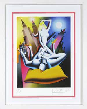 Mark Kostabi - Giclée, The apex of ecstasy - Ingelijst verkocht voor € 100!