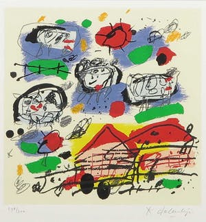 Kees Salentijn - Zeefdruk, Hommage aan Noord Holland - Ingelijst kopen? Bied vanaf 50!