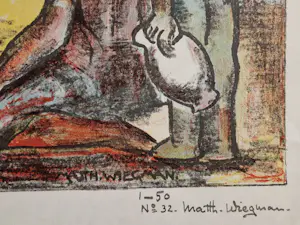 Matthieu Wiegman - Grote religieuze kleuren litho - beperkte oplage (50) - potloodgesigneerd kopen? Bied vanaf 43!