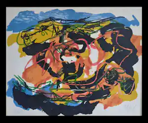Karel Appel - Abstracte compositie vendu pour 800€ !