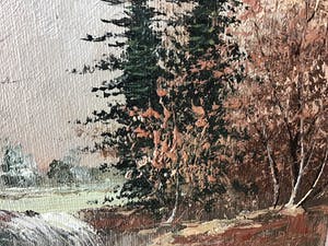 Niet of onleesbaar gesigneerd - Winter ,bos en water. kopen? Bied vanaf 1!