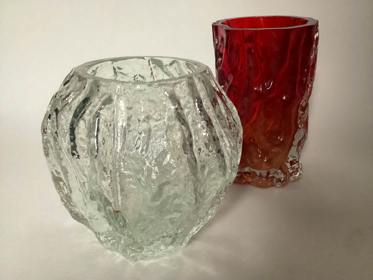 AcheterIngrid Glas - 2 Vintage Boomschors vazen? Enchérissez de 55!
