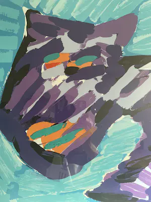 Karel Appel - HAPPY CAT - KLEURLITHOGRAFIE - LITHOGRAPHIE COLORE - 64x82cm - NIEUW INGELIJST kopen? Bied vanaf 250!