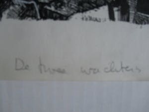 Jan Bernard Meinen - Gemengde techniek "De Twee wachters" kopen? Bied vanaf 45!