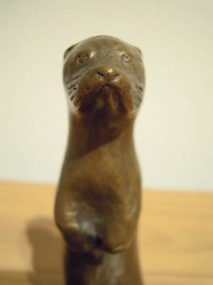 Niet of onleesbaar gesigneerd - Zwaar gesigneerd bronzen beeldje van een BEVER kopen? Bied vanaf 1!