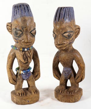 Ibedji - Beeldenpaar van een man en een vrouw kopen? Bied vanaf 1!