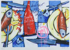 Selwyn Senatori - Zeefdruk, Diner with miss Loren - Ingelijst kopen? Bied vanaf 120!