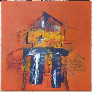 Frank Lengvenius - Gemengde techniek op doek, Flight - Ingelijst (groot) kopen? Bied vanaf 120!