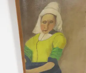 Anna Bonheur - Assemblage, Melkmeisje - Ingelijst kopen? Bied vanaf 100!