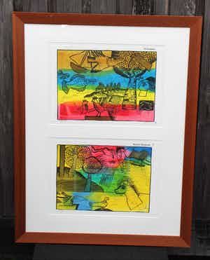 Corneille - Ingelijste zeefdrukken: 12 provincies - Noord Brabant en Overijsel - 2009 verkocht voor € 299!