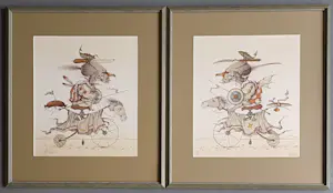 Hans Kanters - 2 gesigneerde ingelijste litho's kaufen? Bieten Sie von 495!