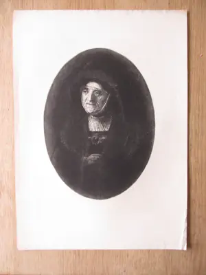 Rembrandt van Rijn - naar moeder van de kunstenaar / Vrouw met gevouwen handen kopen? Bied vanaf 75!