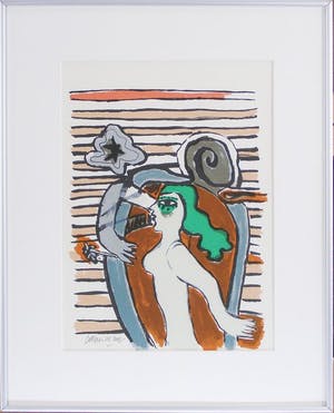 Corneille - Zeefdruk. Titel. "Femme et animeaux XIV kopen? Bied vanaf 120!