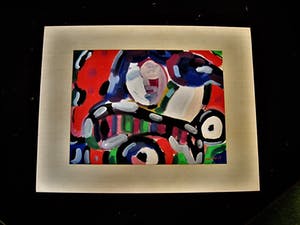 Marc Jonk - GROOT expressionistisch Plakkaatverf "Vrouwelijk Naakt" gesigneerd 1985 kopen? Bied vanaf 10!