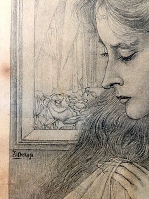 Jan Toorop - Meisjeshoofd - Lithografie, Ingelijst kopen? Bied vanaf 60!