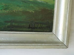 Andre van der Vossen - Ingelijst olieverf op doek , Boerenlandschap – ca. 1940 kopen? Bied vanaf 1!