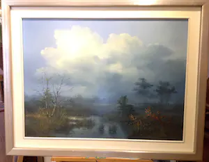 Joop Smits - Mystiek landschap met rivier kopen? Bied vanaf 50!