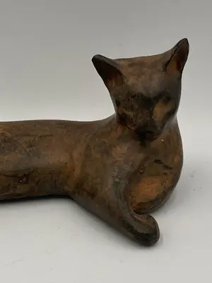 Brons (Onbekend) - Liggende kat kopen? Bied vanaf 120!