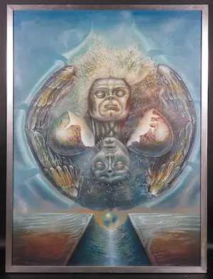 Frans Erkelens - Acryl op doek, Kilhuch en de liefde voor Oliven 1 - Ingelijst (Groot) kopen? Bied vanaf 50!