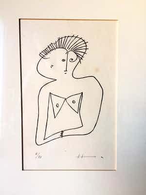 Pavel Husa - Lithografie, Ingelijst verkocht voor € 60!