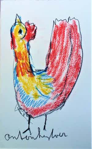 Anton Heyboer - De oervogel . verkocht voor € 250!