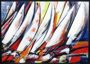 Frits van Eeden - Acryl op Doek, Vaartwind(Groot) kopen? Bied vanaf 250!