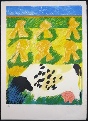 Jan Cremer - Litho, Korenschoven kopen? Bied vanaf 300!