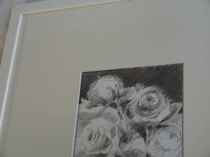 Fon Klement - Ingelijste tekening , Bloemstilleven met Rozen III - 2000 kopen? Bied vanaf 100!