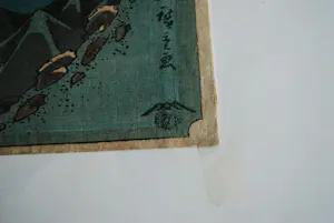 AcheterAndo Hiroshige - Hakone, houtsnede uit ca. 1840 - gesigneerd rechts - mooi ingelijst? Enchérissez de 125!