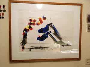 Ger Lataster - Grijs, geel, rood en blauw verkocht voor € 50!