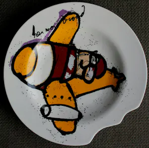 Herman Brood - Keramieken bord: vliegtuig kopen? Bied vanaf 79!