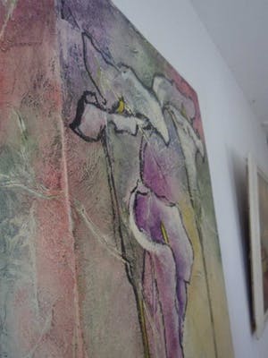 Carla Raadsveld - Acryl op doek, "Aronskelken". kopen? Bied vanaf 100!