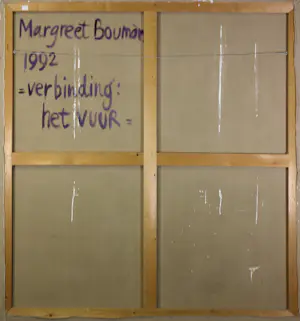 Margreet Bouman - Acryl op doek, Het Vuur - Ingelijst kopen? Bied vanaf 200!