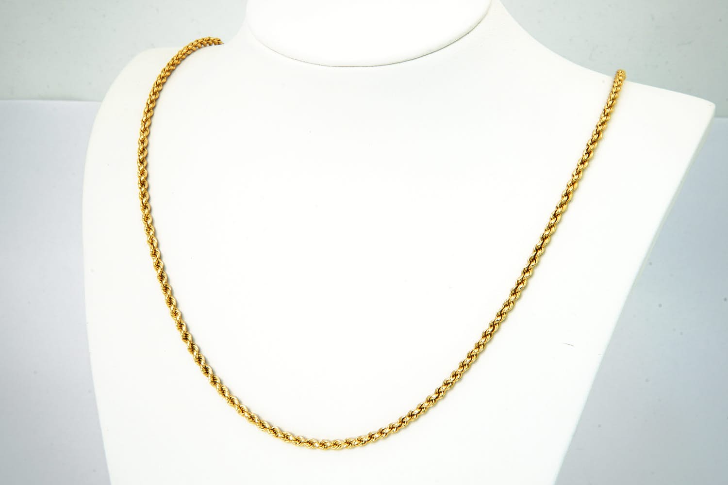 13 - Lang (75cm!) & massief 22 Krt geelgouden "Koord" collier ketting - gekeurd kopen? Bied vanaf 970!