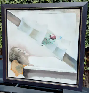 Pol Mara - Partageons la fraicheur, olieverf op doek (mooi ingelijst, groot!) kopen? Bied vanaf 1000!